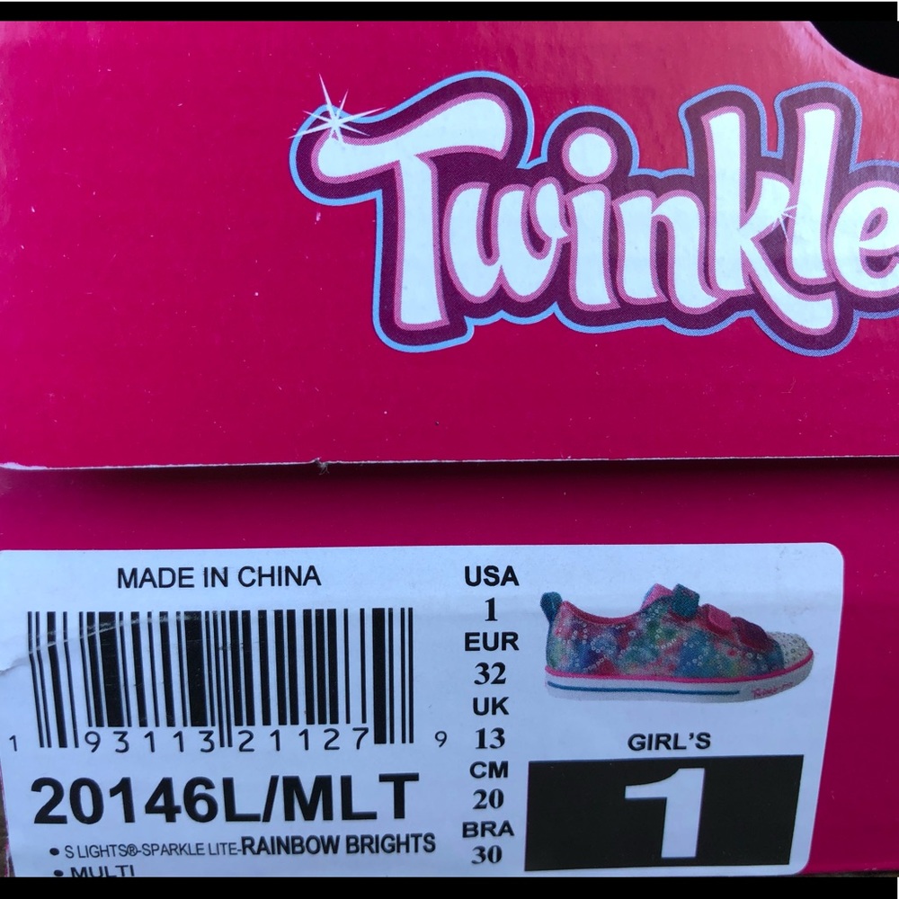 Skechers winkle Toes Rainbow Brights Casual Sneake - Picture 13 of 13